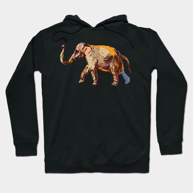 A colorful elephant Hoodie by The Pink Mask